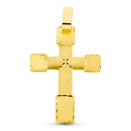 Pendentif  - Médaille Croix Or 18 Carats 750/000 Jaune - Chaine Offerte