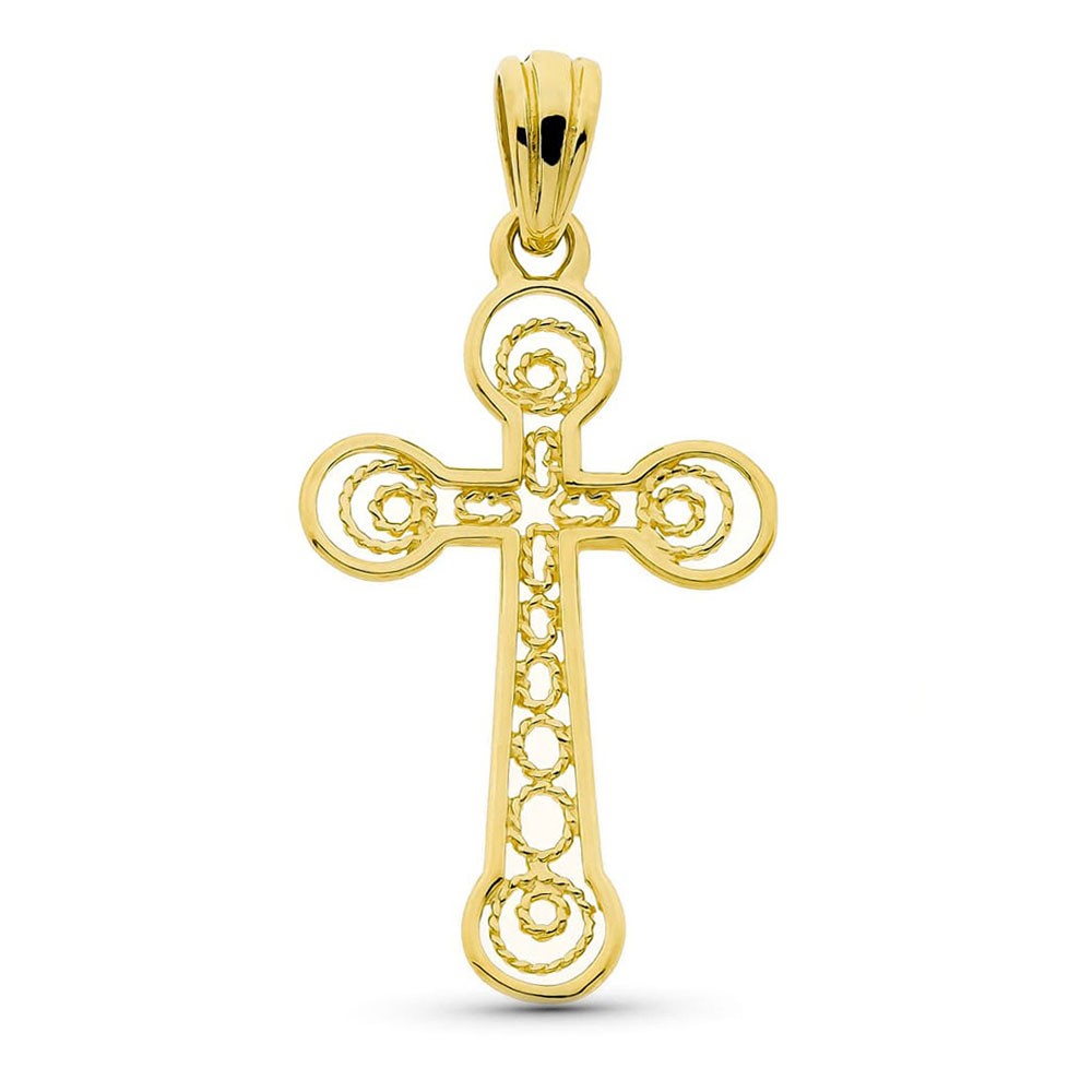 Pendentif  - Médaille Croix Or 18 Carats 750/000 Jaune - Chaine Offerte