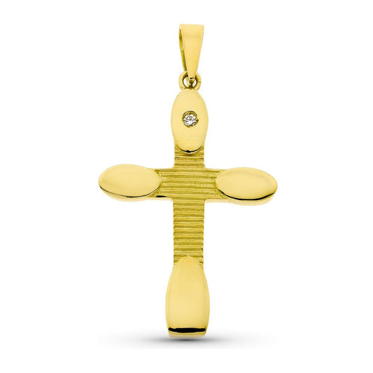 Pendentif  - Médaille Croix Or 18 Carats 750/000 Jaune - Chaine Offerte