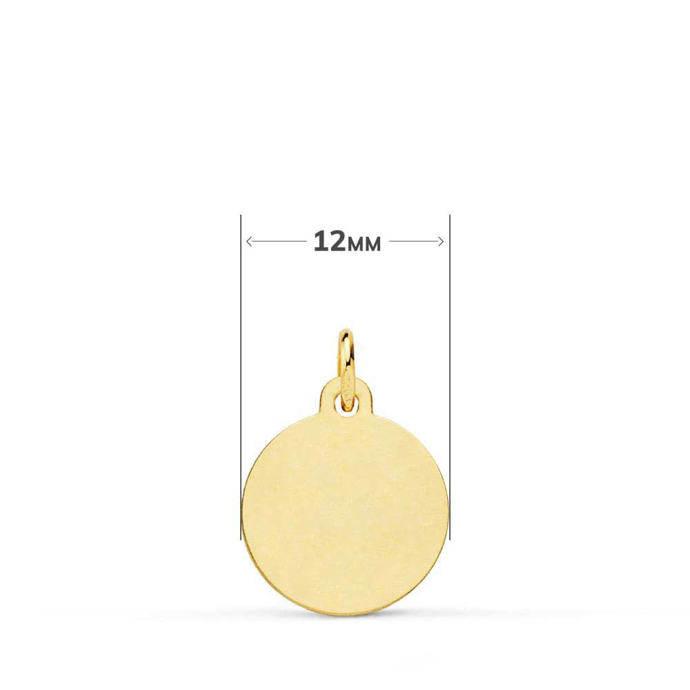 Médaille Or 18 Carats 750 Jaune Saint Christophe 12mm - Chaîne et Gravure Offertes