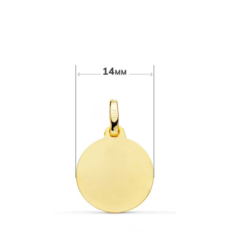 Médaille Or 18 Carats 750 Jaune Saint Christophe 14mm - Chaîne et Gravure Offertes