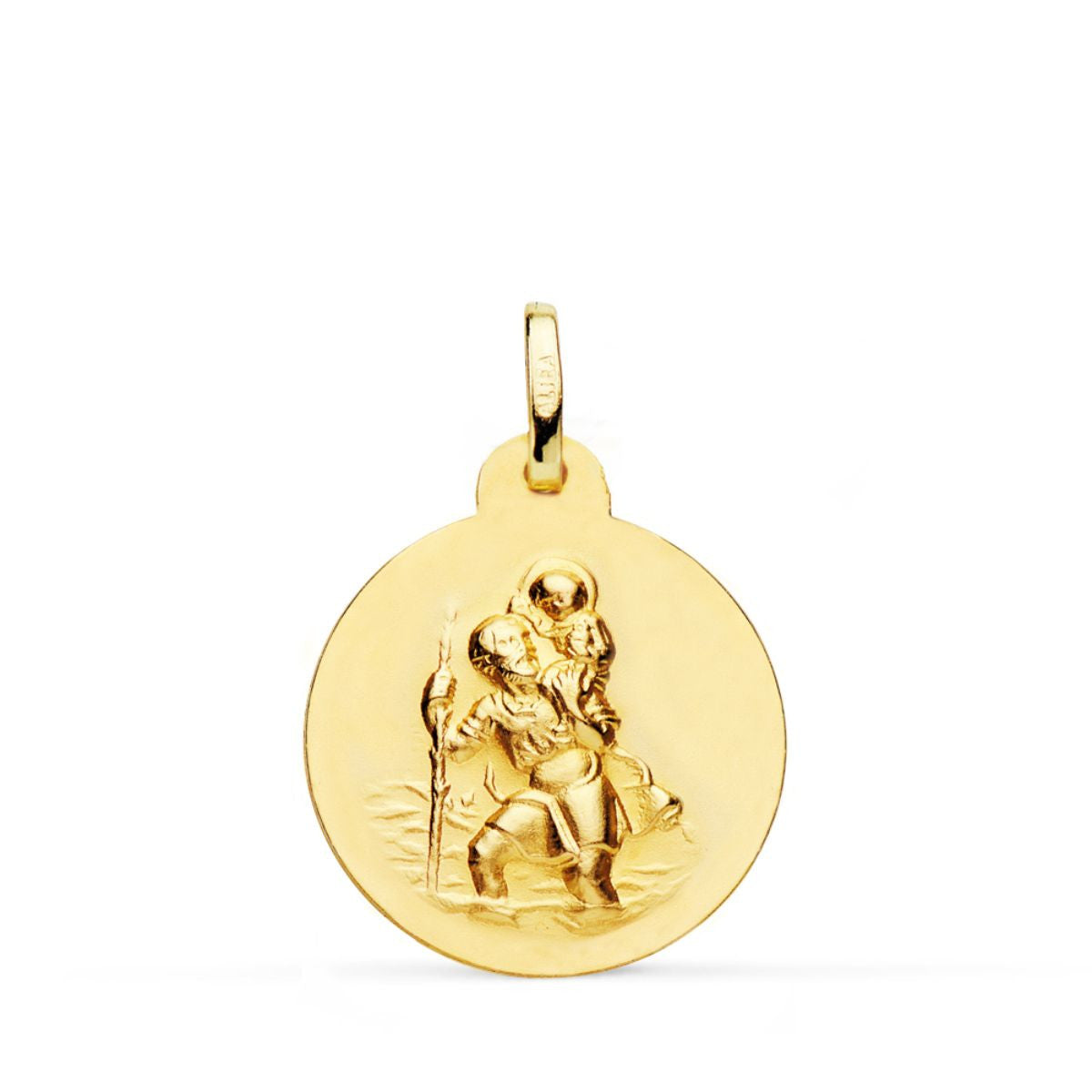 Médaille Or 18 Carats 750 Jaune Saint Christophe 20mm - Chaînes et Gravure Offertes