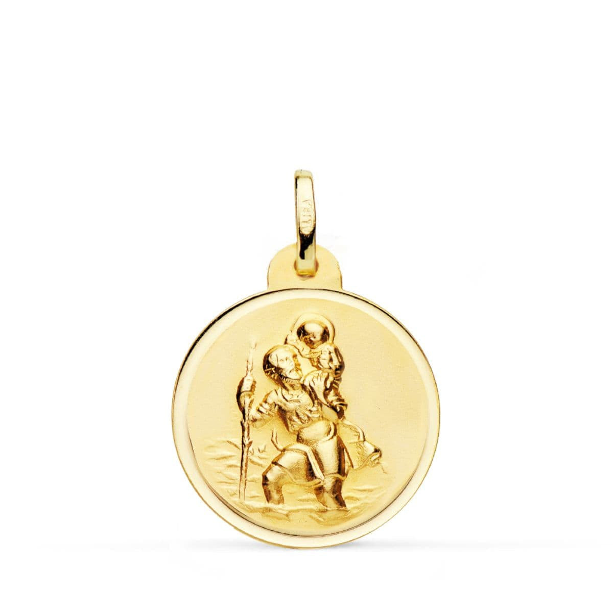 Médaille Or 18 Carats 750 Jaune Saint Christophe 20mm - Chaînes et Gravure Offertes