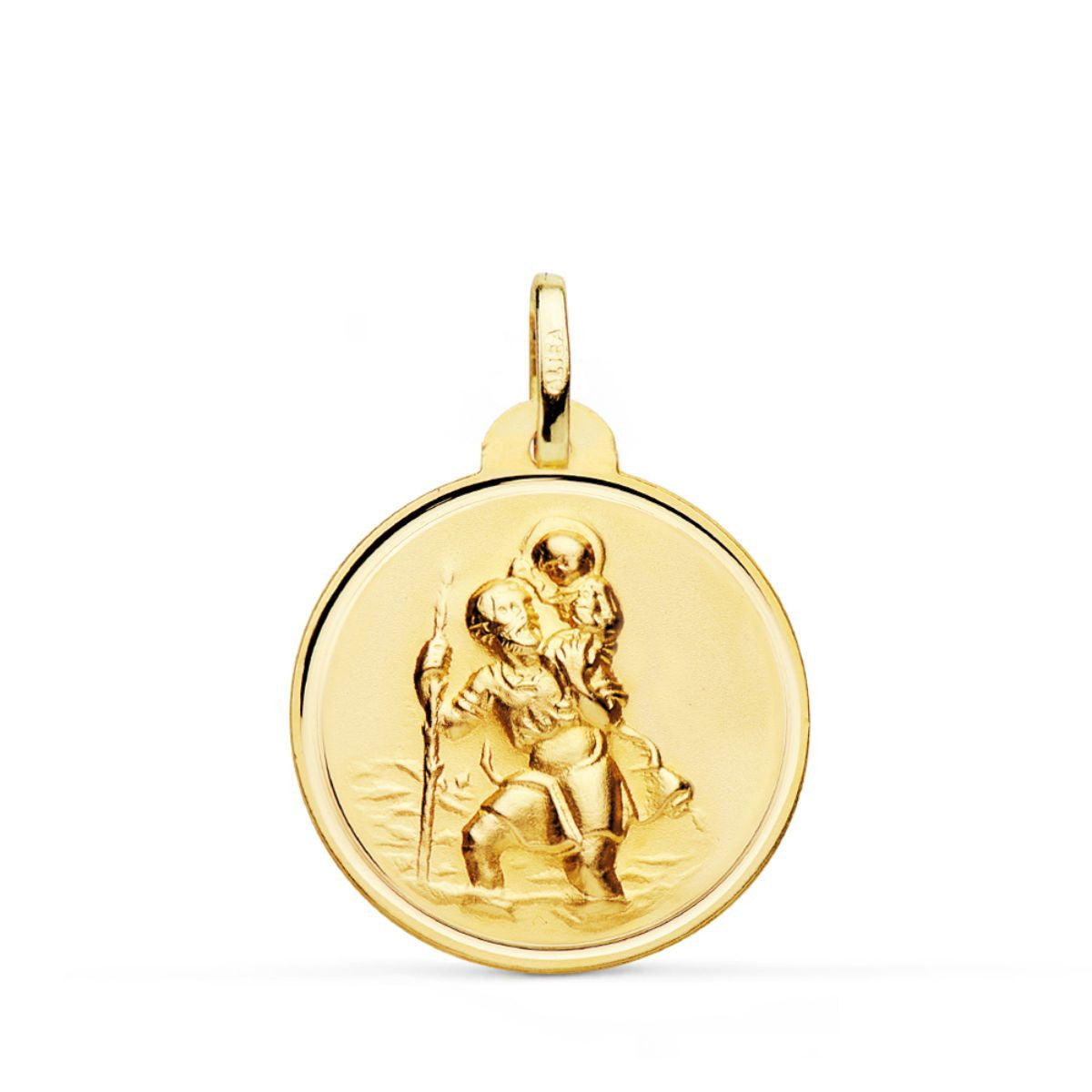 Médaille Or 18 Carats 750 Jaune Saint Christophe 22mm - Chaînes et Gravure Offertes