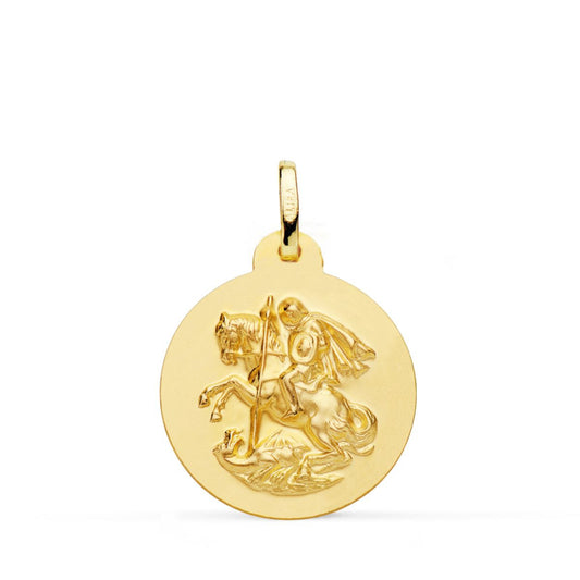 Médaille Or 18 Carats 750 Jaune Saint Georges 20mm - Chaînes et Gravure Offertes