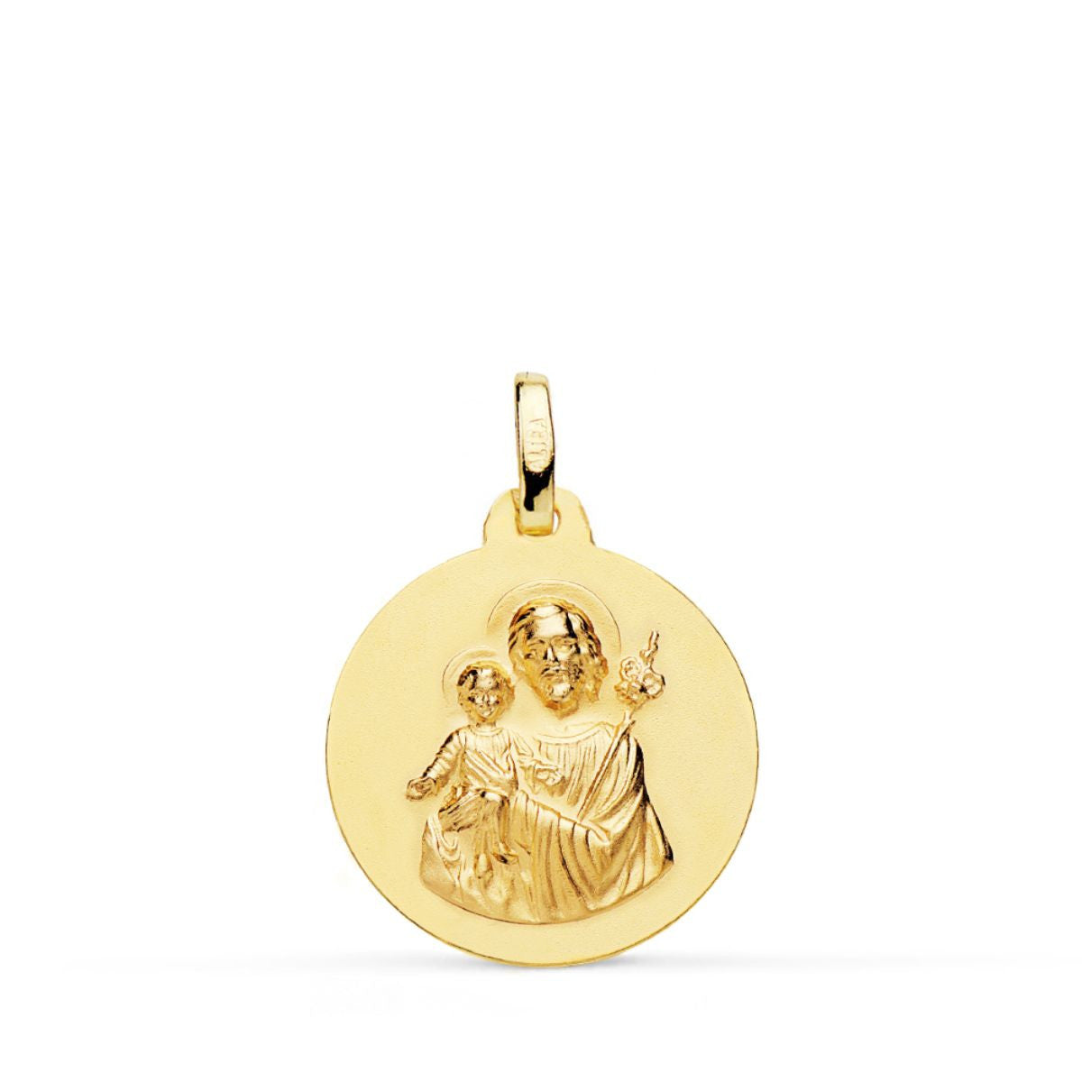 Médaille Or 18 Carats 750 Jaune Saint Joseph 18mm - Chaînes et Gravure Offertes