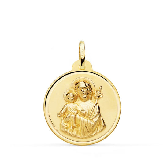 Médaille Or 18 Carats 750 Jaune Saint Joseph 22mm - Chaînes et Gravure Offertes