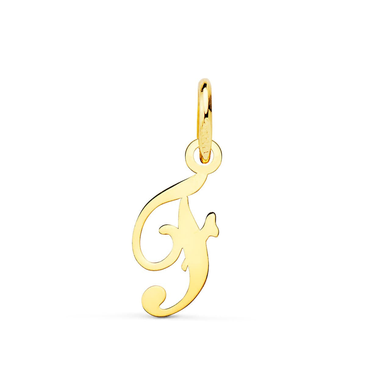 Pendentif Lettre "F" Or 750 Jaune - Chaine Offerte