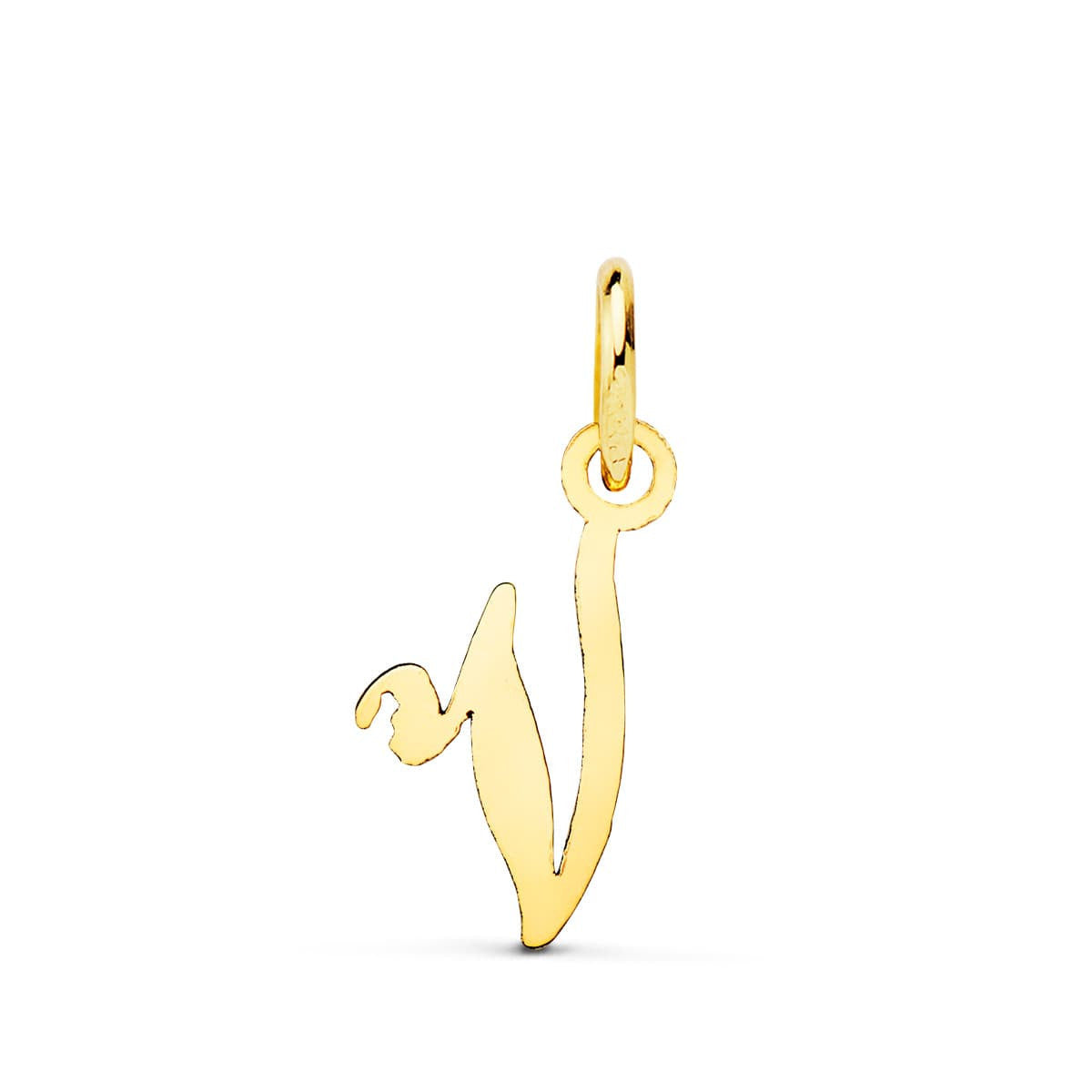 Pendentif Lettre "V" Or 750 Jaune - Chaine Offerte