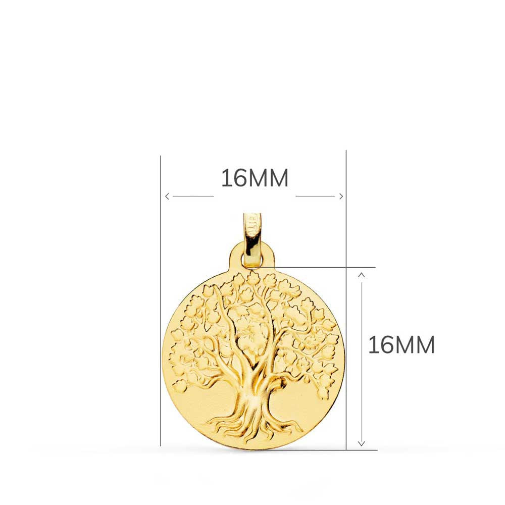 Pendentif - Médaille Arbre de Vie Or Jaune - Chaine Offerte