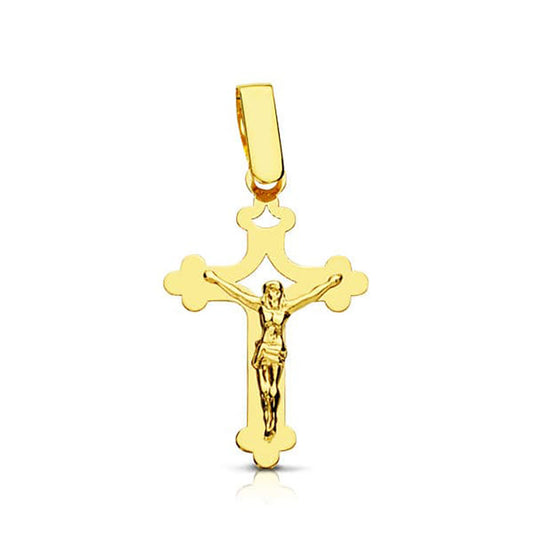 Pendentif  - Médaille Christ sur la Croix Or 18 Carats 750 Jaune - Chaine Offerte