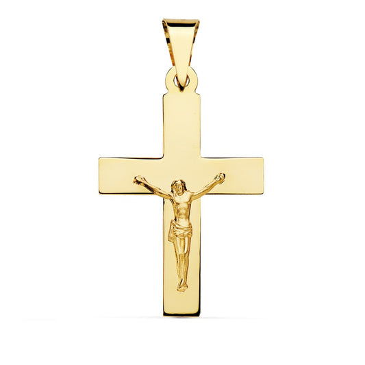 Pendentif  - Médaille Christ sur la Croix Or 18 Carats 750 Jaune - Chaines Offertes