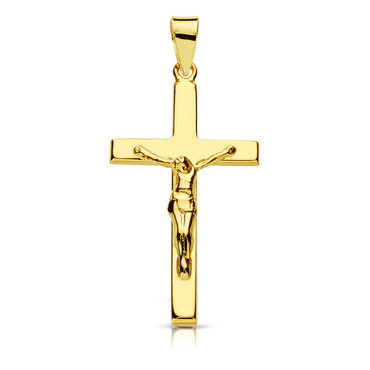 Pendentif  - Médaille Christ sur la Croix Or 18 Carats 750 Jaune - Chaines Offertes