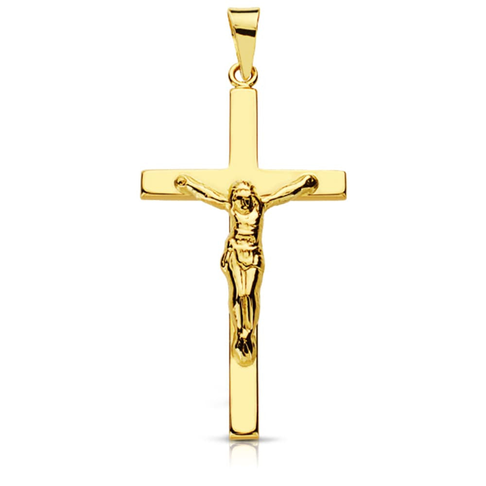 Pendentif  - Médaille Christ sur la Croix Or 18 Carats 750 Jaune - Chaines Offertes