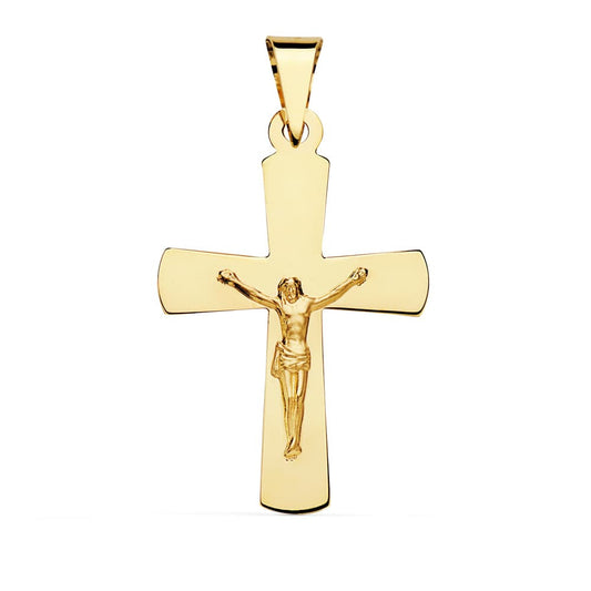 Pendentif  - Médaille Christ sur la Croix Or 18 Carats 750 Jaune - Chaines Offertes