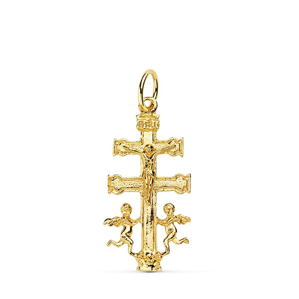 Pendentif  - Médaille Christ sur la Croix Or Jaune - Chaine Offerte