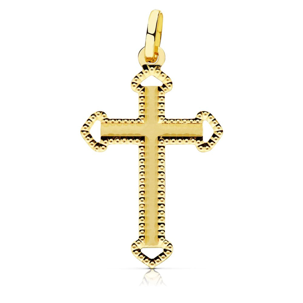 Pendentif - Médaille Croix Or 18 Carats 750 Jaune - Chaine Offerte