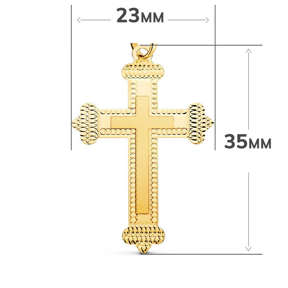 Pendentif - Médaille Croix Or 18 Carats 750 Jaune - Chaines Offertes