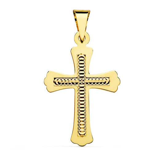 Pendentif  - Médaille Croix Or 18 Carats 750/000 Jaune - Chaine Offerte