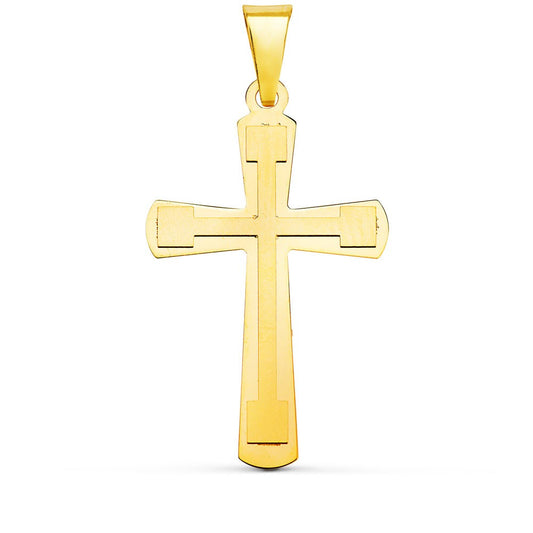 Pendentif  - Médaille Croix Or 18 Carats 750/000 Jaune - Chaine Offerte