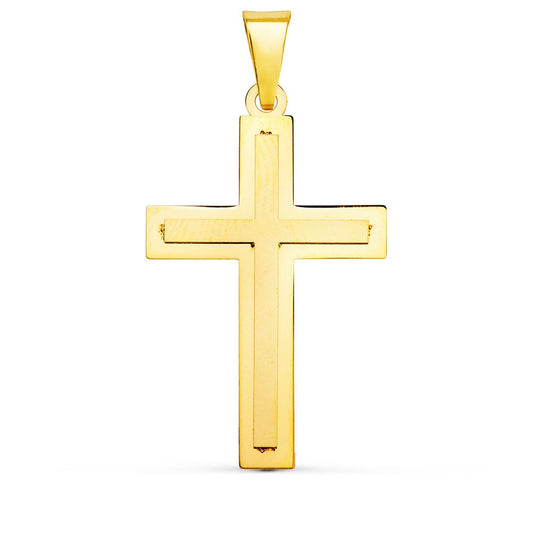 Pendentif  - Médaille Croix Or 18 Carats 750/000 Jaune - Chaine Offerte