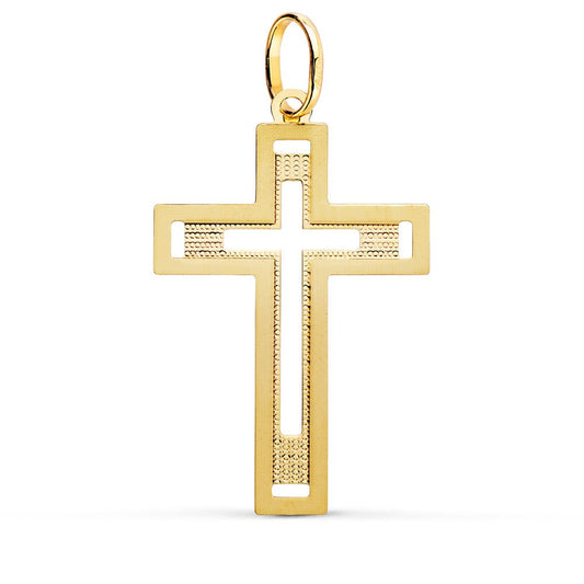 Pendentif  - Médaille Croix Or 18 Carats 750/000 Jaune - Chaine Offerte