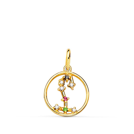 Pendentif Médaille Or 18 Carats 750 Jaune - Constellation Zodiaque Scorpion - Chaine Offerte