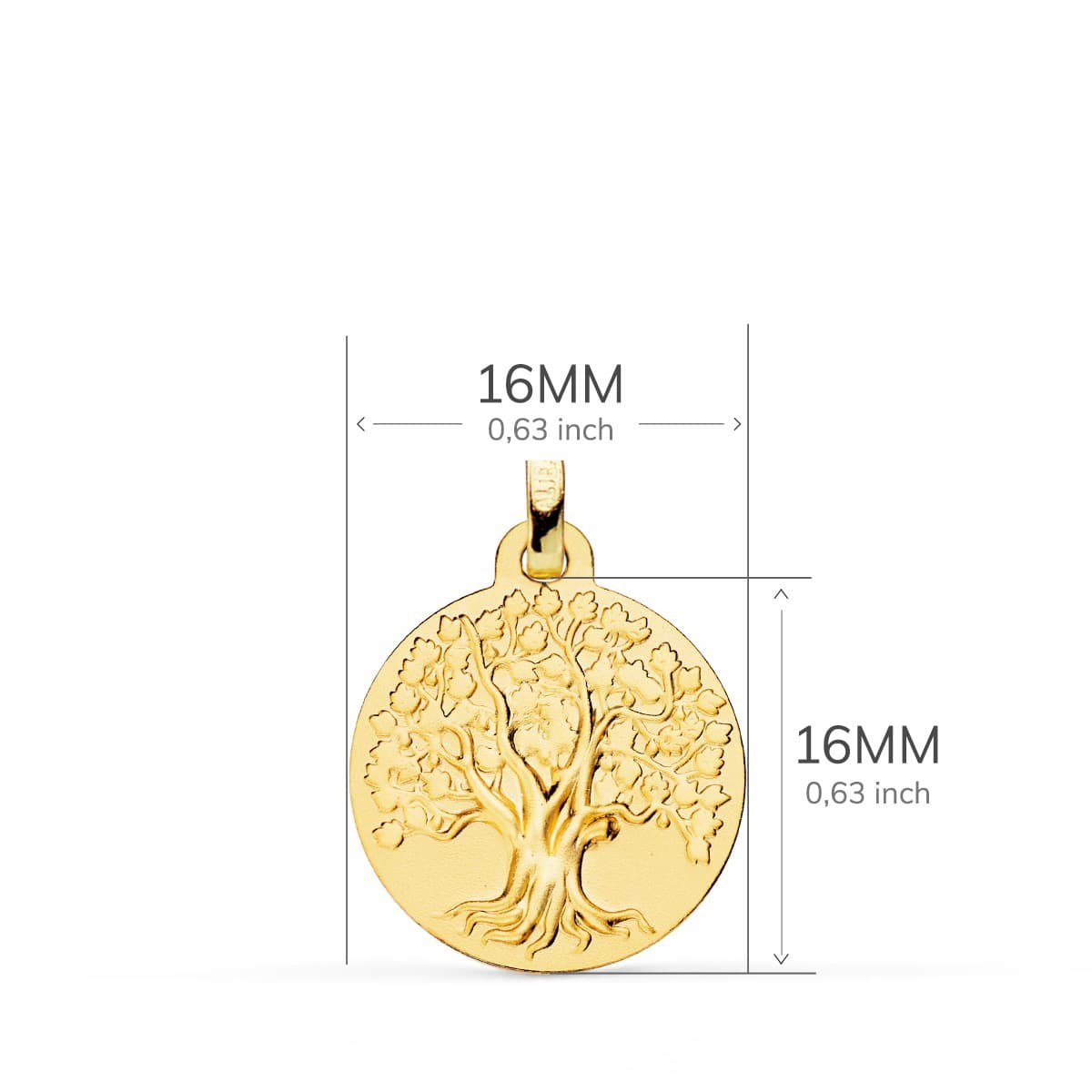 Pendentif - Médaille Or 18 Carats 750/000 Arbre de Vie - Chaine Dorée Offerte