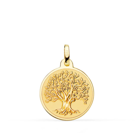 Pendentif - Médaille Or 18 Carats 750/000 Arbre de Vie - Chaine Dorée Offerte