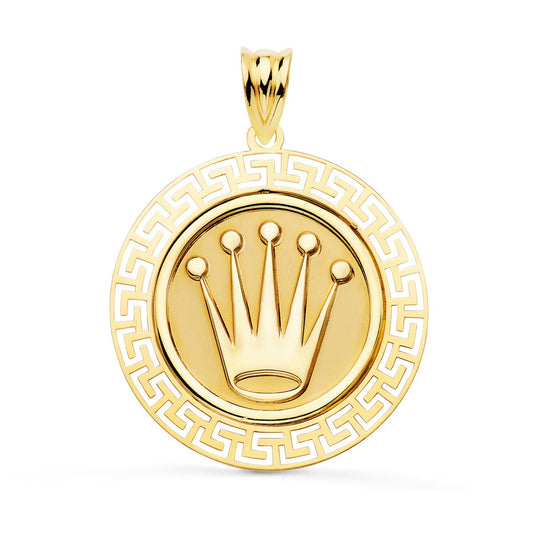 Pendentif - Médaille Or 18 Carats 750/000 Couronne - Chaine Dorée Offerte