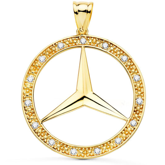 Pendentif - Médaille Or 18 Carats 750/000 Etoile à Trois Branches - Chaine Dorée Offerte