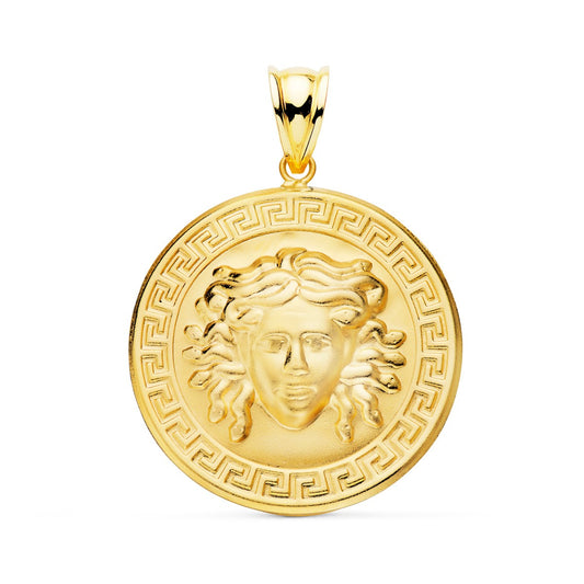 Pendentif - Médaille Or 18 Carats 750/000 Médusa - Chaine Dorée Offerte