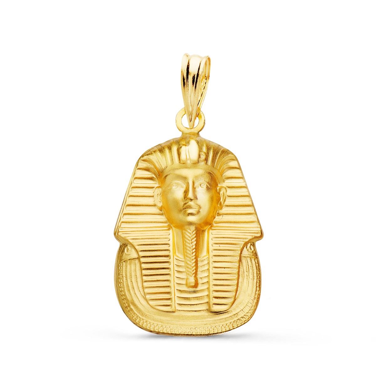 Pendentif - Médaille Or 18 Carats 750/000 Toutankhamon - Chaine Dorée Offerte