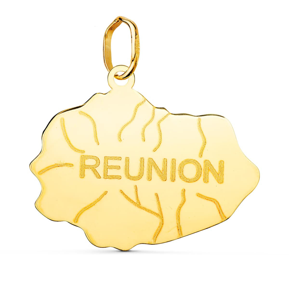 Pendentif Or 18 Carats 750 Jaune - Ile de la Réunion - Chaine Offerte